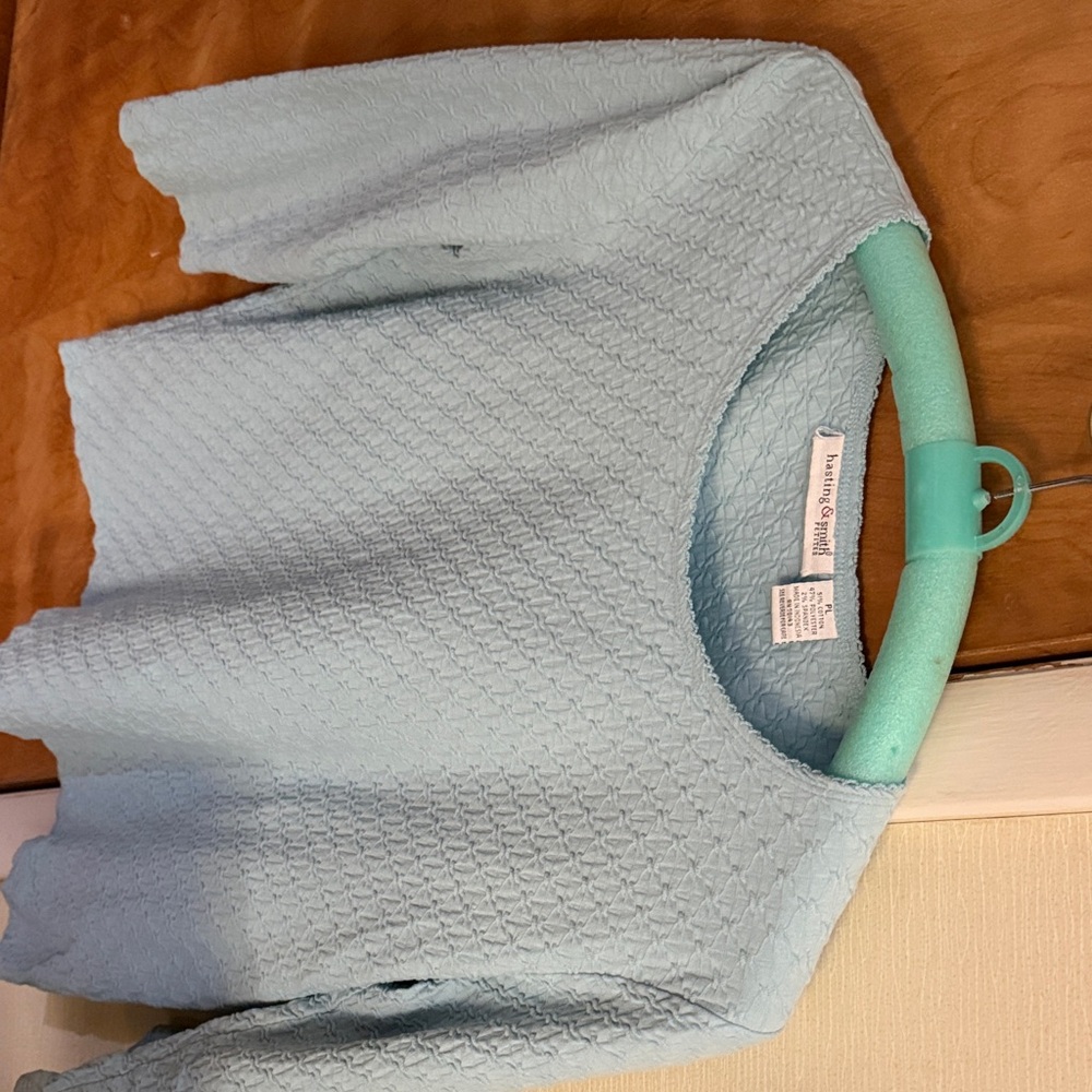 Textured Light Blue Women's Top